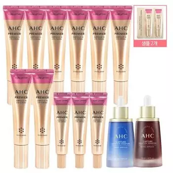 Крем для глаз Ahc, сезон 12, ампулы Premier, 8 ампул по 40 мл, 3 ампулы по 12 мл, 2 образца, 2 ампулы Capture