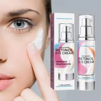 Крем для глаз с ретинолом, от темных кругов, отечности, морщин, крем для глаз, разглаживающий крем для глаз, разглаживание мелких морщин, гладкий уход за кожей One Size