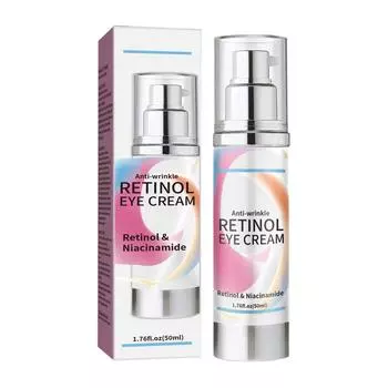 Крем для глаз с ретинолом, от темных кругов, отечности, морщин, разглаживающий крем для глаз, разглаживающий мелкие морщинки, гладкий уход за кожей