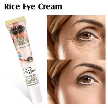 Крем для глаз с рисом, увлажняющий, против морщин, против старения, для удаления темных кругов, уход за глазами против отечности и мешков, увлажняющий крем
