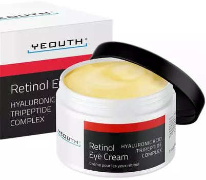 Крем для глаз YEOUTH Retinol 30 г Крем для глаз для уголков глаз Крем для глаз с ретинолом для мужчин и ретинол для ухода за кожей под глазами Уход за кожей вокруг глаз (1 унция), Глаза, Мешки,