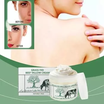 Крем для кожи говядины питает и увлажняет кожу. Подходит для всех типов кожи. Постоянное использование восстанавливает здоровье кожи. белый