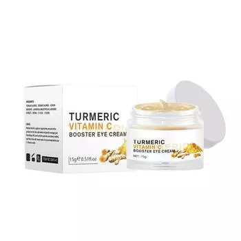 Крем для кожи вокруг глаз Curcumin VC Осветляющий крем для кожи вокруг глаз Увлажняет, разглаживает мелкие морщинки и осветляет черные круги под глазами One Size жёлтый