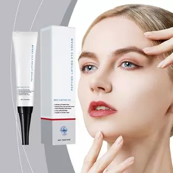 Крем для кожи вокруг глаз против морщин. Уменьшает морщины, укрепляет, увлажняет, питает кожу вокруг глаз, уменьшает мелкие морщинки, увлажняющий крем для кожи вокруг глаз. белый