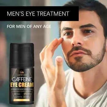 Крем для кожи вокруг глаз с кофеином устраняет отечность, уменьшает темные круги и мешки под глазами, разглаживает мелкие морщинки, подтягивает и увлажняет кожу 50ml
