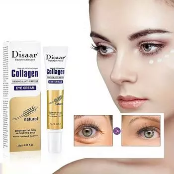 Крем для кожи вокруг глаз с костным коллагеном увлажняет кожу вокруг глаз, не вызывает раздражения. 25g