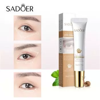 Крем для кожи вокруг глаз с улиткой 20 г. Укрепляющий, против морщин, устраняет мешки под глазами, темные круги, осветляет, отбеливает, ухаживает за кожей вокруг глаз