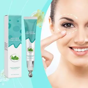 Крем для кожи вокруг глаз с желе, укрепляющий крем для кожи вокруг глаз, массажный крем для кожи вокруг глаз, помогает уменьшить темные круги и отеки под глазами, а также придает глазам яркость и упругость.