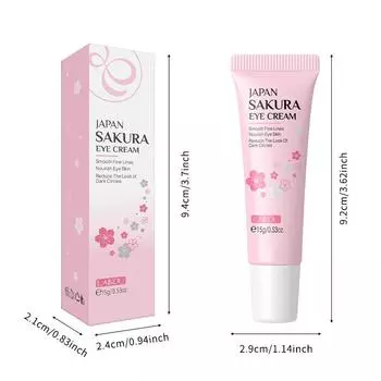 Крем для кожи вокруг глаз Sakura 15 г Осветляющий увлажняющий крем для кожи вокруг глаз Средство по уходу за кожей вокруг глаз розовый