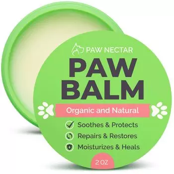 Крем для лап собак Paw Nectar с органическими ингредиентами. Бальзам для лап лечит и восстанавливает травмированные лапы собак с натуральным кремом-воском и увлажняющим средством для защиты собак.