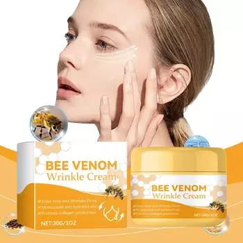 Крем для лица Bee Wrinkle для очень сухой кожи, зудящей кожи и отечности 30 г жёлтый