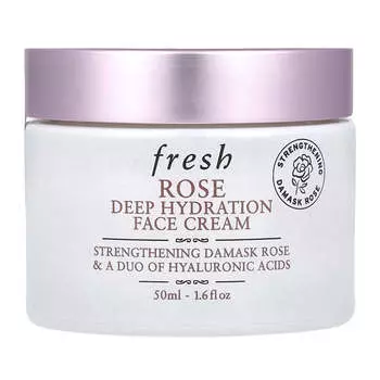 Крем для лица Fresh, Rose, глубокое увлажнение, 1,6 жидких унций (50 мл)
