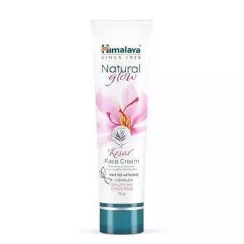 Крем для лица Himalaya Natural Glow с кесаром и витамином E | Для нежирной, ровной и сияющей кожи | Фито-витаминная формула с защитой от УФ-излучения