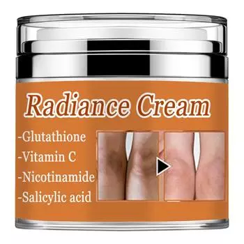 Крем для лица и шеи с глутатионом, витамином С, никотинамидом и салициловой кислотой, отбеливающий, увлажняющий, осветляющий и подтягивающий 5g