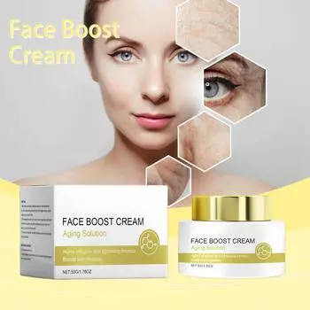 Крем для лица, крем против старения, крем против морщин, эффективно увлажняет, улучшает текстуру кожи, повышает эластичность, подтягивает кожу, осветляет тон кожи, 50 г One Size