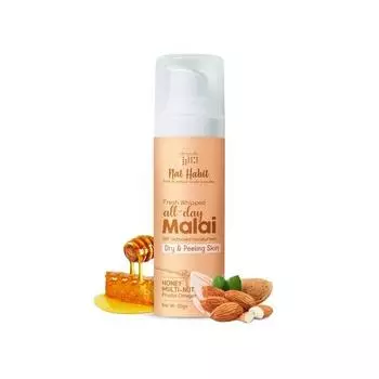 Крем для лица Nat Habit All Day Fresh Whipped Honey Multi-Nut Fructo Omega+ Face Malai для глубокого увлажнения и лечения сильной сухости (30г)