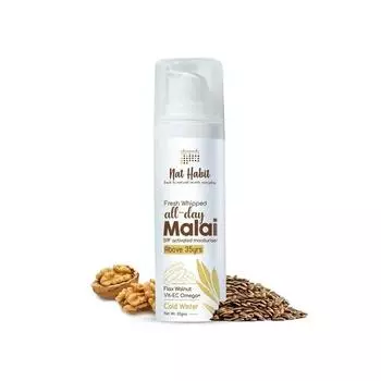 Крем для лица Nat Habit All Day, свежий взбитый лен, орех, малай для лица с витаминами E, C и увлажнением лица (Возраст 35+) - 30г