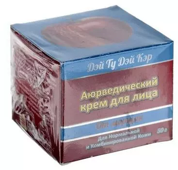 Крем для лица натуральный аюрведический от морщин для нормальной и комбинированной кожи,Day2Day, 50мл