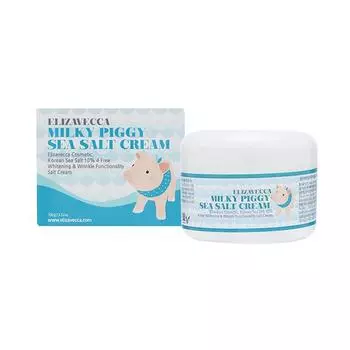 Крем для лица осветляющий антивозрастной с морской солью, Elizavecca MILKY PIGGY SEA SALT CREAM, 100мл