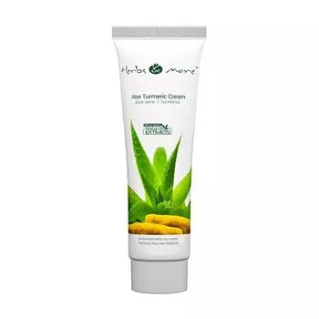Крем для лица с Алоэ вера и Куркумой (75 мл), Aloe Turmeric Cream, Herbs & More 75 ml