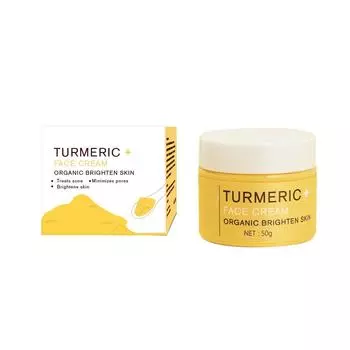 Крем для лица с куркумой Уход за кожей Увлажняющий и омолаживающий Консилер и Увлажнение One Size жёлтый