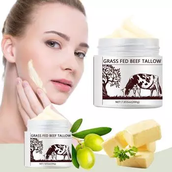 Крем для лица с пчелиным жиром питает и смягчает кожу, восстанавливает и успокаивает кожу лица, увлажняет и подтягивает кожу 200 г белый