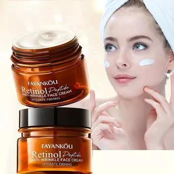 Крем для лица с ретинолом и пептидом против морщин, осветляющий и увлажняющий крем для лица 50g