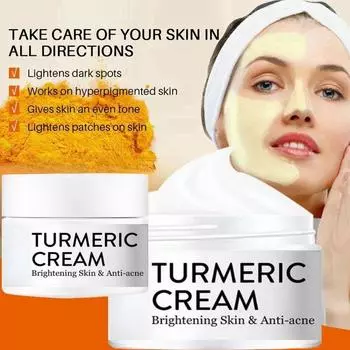 Крем для лица с травами куркумы, восстанавливающий шрам от прыщей, увлажняющий крем для темных пятен, отбеливающий, осветляющий, против прыщей, уход за кожей 5G