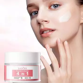Крем для лица с высоким содержанием влаги 4 в 1 Ультрапитательный укрепляющий крем для лица для нежной кожи для всех типов кожи Для гладкости и молодости 50g