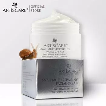 ARTISCARE Улиточный восстанавливающий крем для лица 30 г Увлажняющий крем для лица против морщин, сужения пор