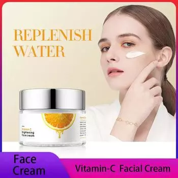 Крем для лица увлажняющий и отбеливающий с витамином С для женщин Крем для лица с витамином С и отбеливающими факторами Уход за лицом Уход за кожей 100г