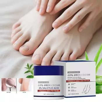 Крем для ног с мочевиной 40%, крем для ухода за потрескавшейся кожей ног и рук, 100 г One Size