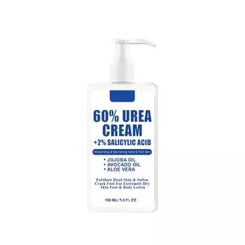 Крем для ног с мочевиной 60%, увлажняющий лосьон для потрескавшихся рук и ног, увлажняющий и питательный уход за ногами, смягчающий и увлажняющий, разглаживающий кожу белый