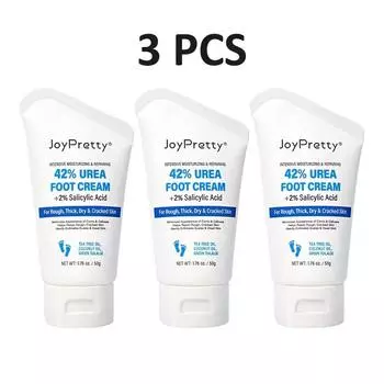 Крем для ног с мочевиной, удаление омертвевшей кожи на пятках, увлажняющий крем для лечения сухих потрескавшихся ног, коленей, рук, ухода за кожей, красоты и здоровья 3 Pieces белый