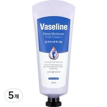 Крем для ног Vaseline C2Y Deep Moisture, 1 упаковка, 5 шт., 60 мл