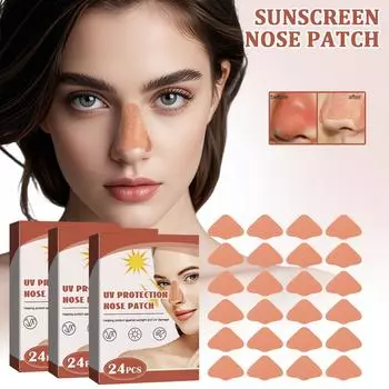 Крем для носа на открытом воздухе, солнцезащитная полоска для носа, нос, спорт на солнце, солнцезащитная полоска для носа, 24 шт./1 шт. One Size
