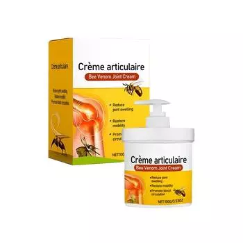Крем для облегчения боли в суставах с пчелиным ядом питает кости и успокаивает суставы рук и ног для облегчения боли в суставах и мышечного дискомфорта. One Size жёлтый