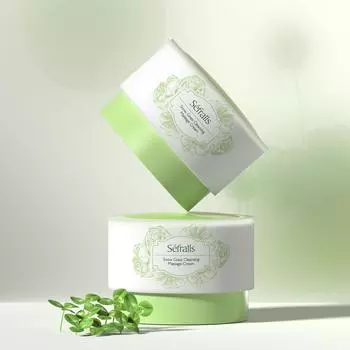 Крем для очищения и массажа Snow Grass, Sfralls, очищает и массирует в одном, мягкий и нежирный, питательный и увлажняющий, 100 г/3,52 унции белый