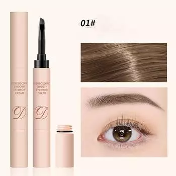 Крем для окрашивания бровей гладкий, стойкий, трехмерный, натуральный и стойкий, а карандаш для бровей водостойкий и не размазывается.