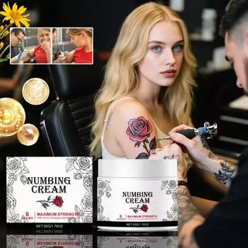 Крем для онемения высокой интенсивности, Успокаивающий крем для онемения, Крем для облегчения и успокоения, Крем для послеоперационного ухода One Size белый