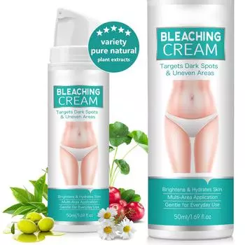 Крем для отбеливания интимных частей тела 50 мл Увлажняющий и отбеливающий крем для интимных частей тела подмышек и коленей One Size