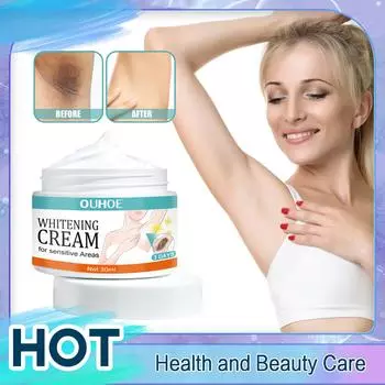 Крем для отбеливания тела для женщин, подмышек, ног, коленей, локтей, интимных частей тела, отбеливающий крем для подмышек, удаление темных пятен, уход за кожей