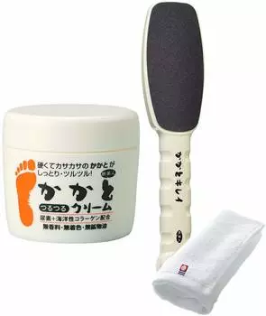 Крем для пяток Azuma Shoji Imabari Heel Clean Heel Smooth Cream 100 г для ухода за старой омертвевшей кожей, мозолями, ороговевшими участками кожи вокруг глаз [включает полотенце] и набор/Tabibijin