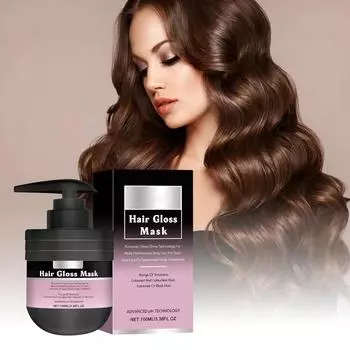 Крем для разглаживания волос Smooth Hair Smoothing Cream большой емкости 100 г. Маска для волос, крем для волос 100 мл. One Size розовый