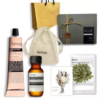 Крем для рук Andrum Бальзам для рук Подарочный гель для рук Мыло для рук Shopper Present Day Бальзам для рук Ополаскиватель Free Hand [Набор продуктов] Для матери [Упакованный] (Андрум + Уош)