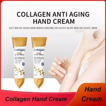 Крем для рук Антивозрастной коллагеновый крем для рук Увлажняющий против сухости Питательный отбеливающий крем для рук и лица