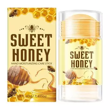Крем для рук и ног с медом, потрескавшиеся пятки и крем для ног, увлажняющий уход за потрескавшимися пятками, восстанавливающий крем-карандаш для потрескавшихся пяток и ступней 40 г One Size жёлтый