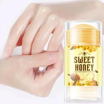 Крем для рук и ног с медом, потрескавшиеся пятки и крем для ног, увлажняющий уход за потрескавшимися пятками, восстанавливающий крем-стик для потрескавшихся пяток и ступней 40 г One Size жёлтый