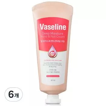 Крем для рук и ногтей Vaseline 24h Deep Moisture, 60 мл, 6 шт.