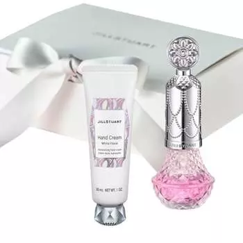 Крем для рук JILL STUART и ароматическое цветочное масло для ногтей (#01 розовая эссенция) Набор косметики Подарок на день рождения Подарочный шоппер Включен